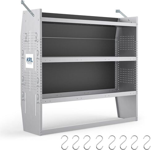 SV-5246 Steel Low/Mid/High Roof Van Shelving Storage System Fits Transit, GM, NV, Promaster, Sprinter and Metris, Contoured Shelving Unit, 52" W x 46" H x 13" D in Saudi Arabia