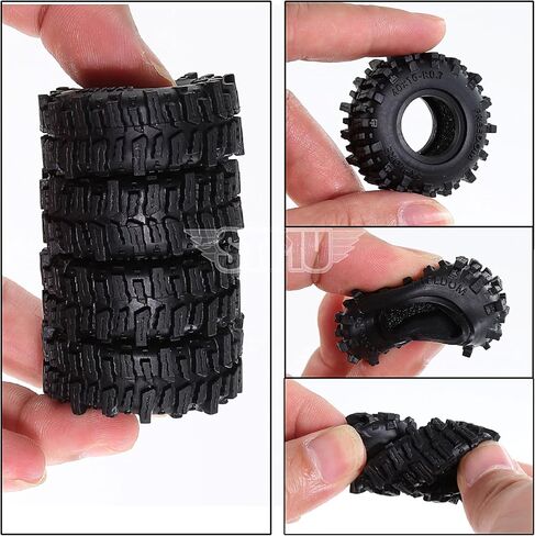STMU 0.7'' MUD Tires OD 40 * 16mm Soft Sticky Tyres For /30 1/32 RC Crawler Axial SCX30 Redcat Ascent-32 Tires Upgrades (Tires) in Kuwait