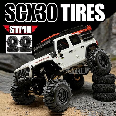STMU 0.7'' MUD Tires OD 40 * 16mm Soft Sticky Tyres For /30 1/32 RC Crawler Axial SCX30 Redcat Ascent-32 Tires Upgrades (Tires) in Kuwait