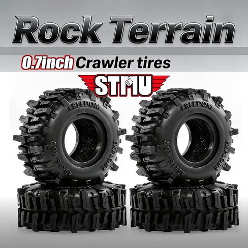 STMU 0.7'' MUD Tires OD 40 * 16mm Soft Sticky Tyres For /30 1/32 RC Crawler Axial SCX30 Redcat Ascent-32 Tires Upgrades (Tires) in Saudi Arabia