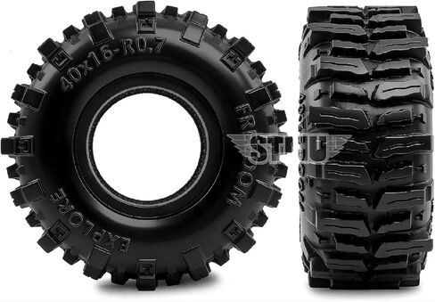 STMU 0.7'' MUD Tires OD 40 * 16mm Soft Sticky Tyres For /30 1/32 RC Crawler Axial SCX30 Redcat Ascent-32 Tires Upgrades (Tires) in Saudi Arabia