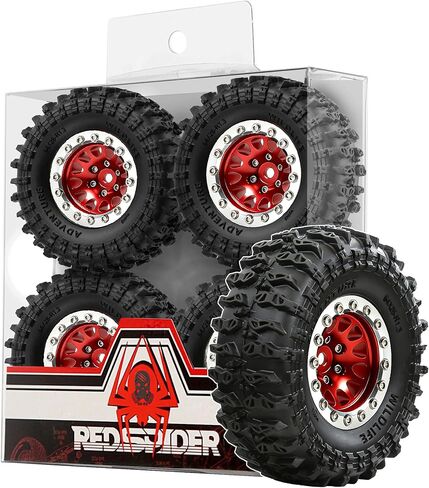 إطارات الزاحف REDSPIDER 1.3 بوصة 64*26 مللي متر لـ SCX24 TRX4M AX24 FCX24 FCX18 1/18 1/24 الزاحف الصغير (الإطارات) in Kuwait
