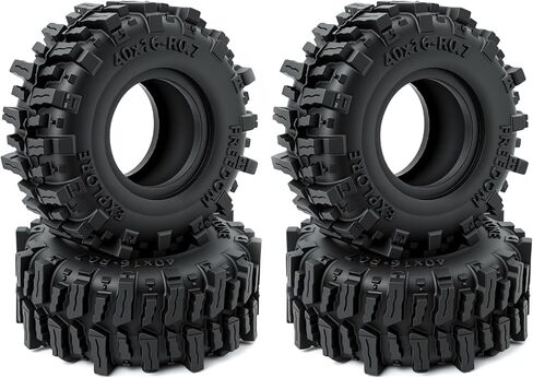 4 قطعة 40*16 مللي متر 0.7 "إطارات عجلة مطاطية لـ 1/30 SCX30 برونكو Ascent-32 in Kuwait