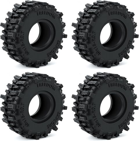 4 قطعة 40*16 مللي متر 0.7 "إطارات عجلة مطاطية لـ 1/30 SCX30 برونكو Ascent-32 in Kuwait