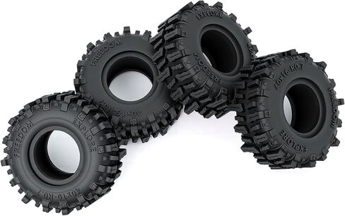 4 قطعة 40*16 مللي متر 0.7 "إطارات عجلة مطاطية لـ 1/30 SCX30 برونكو Ascent-32 in Kuwait