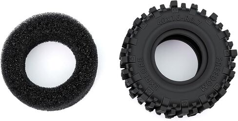 4 قطعة 40*16 مللي متر 0.7 "إطارات عجلة مطاطية لـ 1/30 SCX30 برونكو Ascent-32 in Kuwait