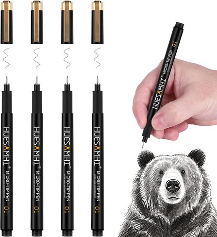 01 micro fineliner pens, no bleed waterproof pens drawing sketch art, archival ink artist set outline gift in Saudi Arabia