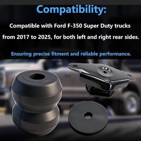 طقم نوابض مساعد الهواء الخلفي لسيارة Ford F-350 Super Duty 2017-2025، نظام تعزيز التعليق FR350SDJ، دعم الحمل المطاطي in Kuwait