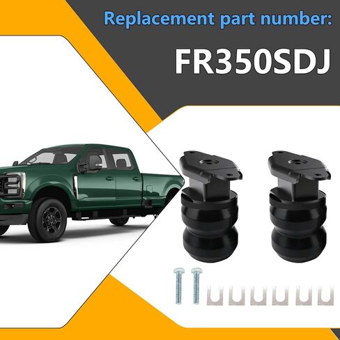 طقم نوابض مساعد الهواء الخلفي لسيارة Ford F-350 Super Duty 2017-2025، نظام تعزيز التعليق FR350SDJ، دعم الحمل المطاطي in Kuwait