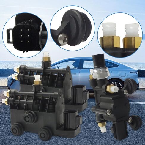 Air Suspension Valve Kit, Air Suspension EAS Valve Blocks & Air Suspension Valve Control Unit Fit for Land Rover Range Rover/Sport 2006-2013, LR3 2005-2009, LR4 2010-2016 OE RVH000046 RVH000055 in Saudi Arabia