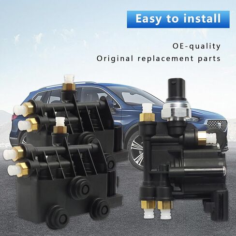 Air Suspension Valve Kit, Air Suspension EAS Valve Blocks & Air Suspension Valve Control Unit Fit for Land Rover Range Rover/Sport 2006-2013, LR3 2005-2009, LR4 2010-2016 OE RVH000046 RVH000055 in Saudi Arabia