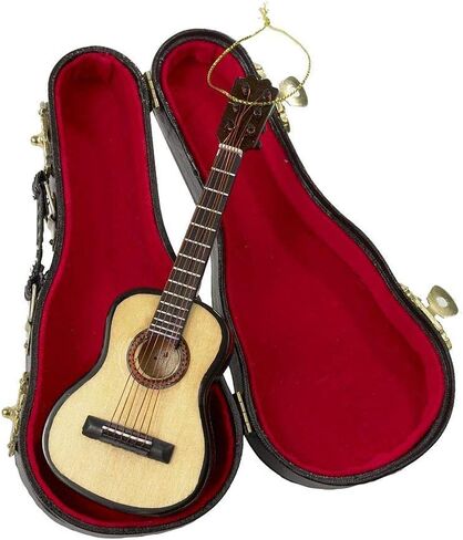 Kurt Adler J4544 5.52" Wood Pearlized Guitar Ornament in Saudi Arabia