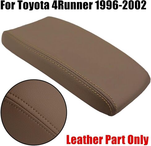 Mythoria Car Center Console Microfiber Leather Lid Replacement Dark Tan Armrest Cover Compatible with Toyota 4Runner 1996 1997 1998 1999 2000 2001 2002 in Saudi Arabia