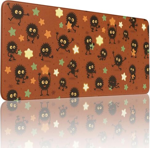 Large Japanese Sea Wave Black Anime Desk Mat, Extended Non-Slip Keyboard Mouse Pad, Kanagawa Office Desk Pad 23.6" x 11.8", Gaming Desktop Protector for Office and Home in Saudi Arabia