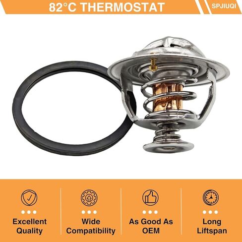 82°C 1C011-73010 Thermostat for Kubota V3300 V3600 V3800 Engine M8200 M8540HD M8560 M9000 M9540DT M5040 KX080-4 KX080-3 SSV75 SVL75 SVL90 SVL95 in Kuwait