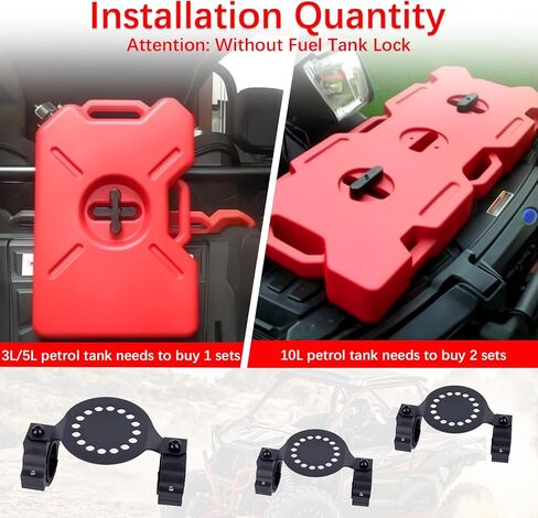 UTV ATV Gas Tank Water Can Mount Compatible with Polaris RZR Pioneer Can Am Maverick X3 Commander Talon ATV, Fuel Container Holder for 1''-2'' Roll Bar, Oil Mounting Bracket in Saudi Arabia