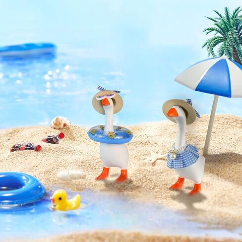 11 Sets 7 Inches Mini Desk Goose Outfits Small Desktop Goose Outfits Accessories with Mini Hat Necklace Dresses Sunglasses for Desk Goose Decor Gifts in Saudi Arabia