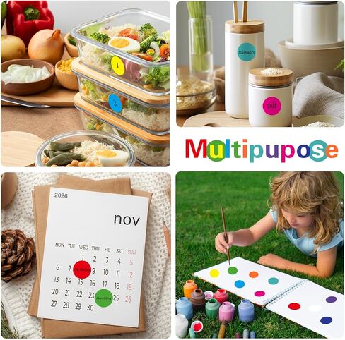 3000 PCS 1" Colored Dot Stickers Circle Color Coding Labels – 10 Colors on Round Coding Label Sticker for Office, Student Classroom, Family Etc(10 Rolls, 1 Inches) in Saudi Arabia