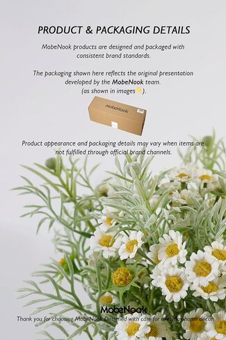 MOBENOOK Daisies Flowers Artificial,Persian Leaf,Wild Flower Bouquet,20pcs,Tansy Greenery,Realistic, Silk Flowers for Home Decor Indoor, Wedding Bouquets(White) in Saudi Arabia