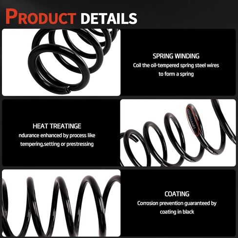 Rear Left & Right Suspension Coil Spring Set Compatible with Civic 2.0L 1.8L L4 2006 2007 2008 2009 2010 2011, Replace# 81682 52441SNAXA01 52441SNXA01 52441SVAA01 52441SVBA01 2PCS in Saudi Arabia