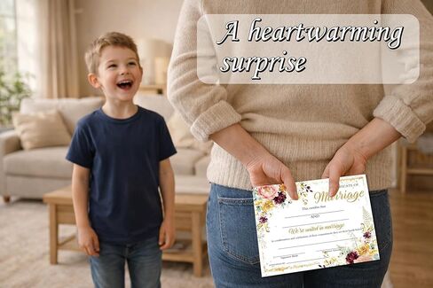 Certificate of Marriage, 25 Pcs Gold Foil Floral Wedding Certificate for Women Men, Proposals Wedding Bridal Shower Ceremony Party Decorations Favors Supplies, 12 in Saudi Arabia