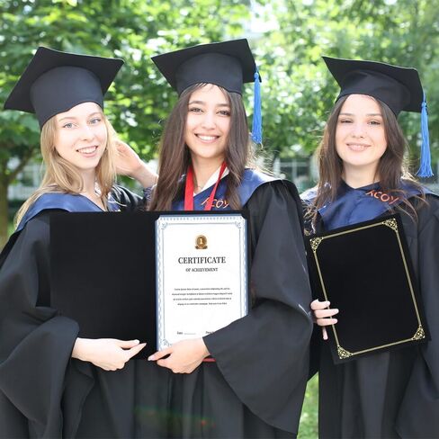 Certificate Holders 8.5x11 Inch Diploma Cover 10 Pack Black Certificate Covers with Gold Foil Border Certificate Folders for Letter Size 8.5 x 11 Inch Graduation Award Certificates Cardstock Documents in Saudi Arabia
