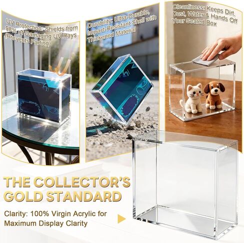 Upgrade Elite Trainer Box Acrylic Case– 8mm + 5mm Extra Thick ETB Protector Case for Elite Trainer Boxes Compatible with PKMN, N52 Strong Magnetic Lid, UV Resistant, Stackable Display Storage in Saudi Arabia