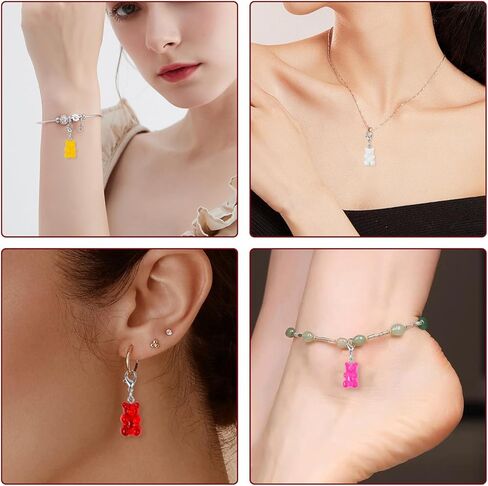 20 قطعة كليب على المعلقات Charms مع مشبك جراد البحر الكروشيه غرزة علامات سستة سحب لصنع المجوهرات سوار in Kuwait