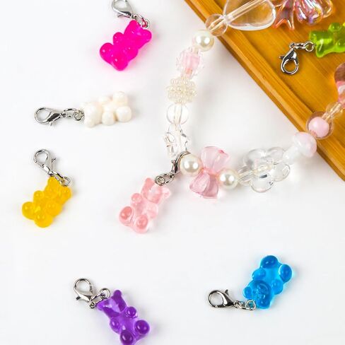 20 قطعة كليب على المعلقات Charms مع مشبك جراد البحر الكروشيه غرزة علامات سستة سحب لصنع المجوهرات سوار in Kuwait