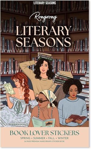 كتاب ملصقات الفصول الأدبية - ملصقات مخططة لمحبي الكتب لليوميات، سجل القصاصات وتتبع القراءة، ملصقات زخرفية موسمية لفصل الشتاء والربيع والصيف والخريف، هدية قرطاسية للكتب in Kuwait
