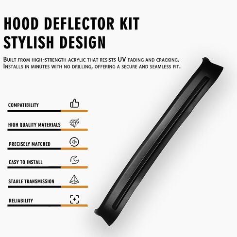 Hood Deflector Compatible with Jeep 2021-2025 Wrangler JL Hood Protector Waterproof Uvioresistant Trail Armor Textured Black Hood Guard Shield Bug Deflector in Saudi Arabia