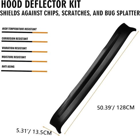 Hood Deflector Compatible with Jeep 2021-2025 Wrangler JL Hood Protector Waterproof Uvioresistant Trail Armor Textured Black Hood Guard Shield Bug Deflector in Saudi Arabia
