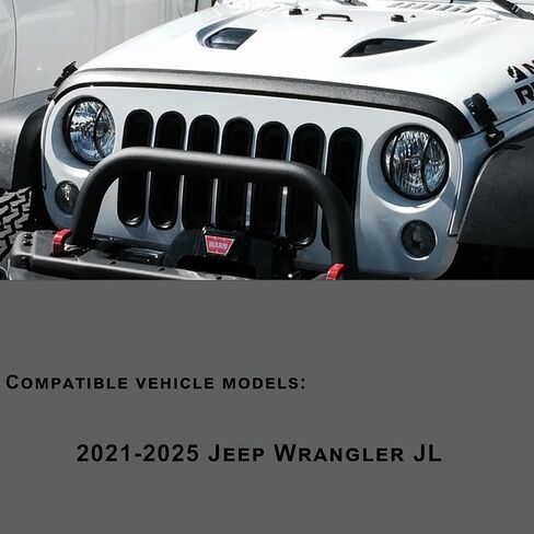 Hood Deflector Compatible with Jeep 2021-2025 Wrangler JL Hood Protector Waterproof Uvioresistant Trail Armor Textured Black Hood Guard Shield Bug Deflector in Saudi Arabia