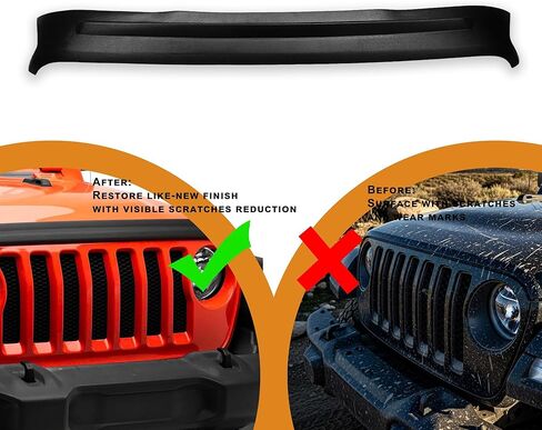 Hood Deflector Compatible with Jeep 2021-2025 Wrangler JL Hood Protector Waterproof Uvioresistant Trail Armor Textured Black Hood Guard Shield Bug Deflector in Saudi Arabia