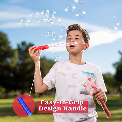 JOYIN 45 Packs Big Bubble Wand Set with Concentrated Solution Refills, 14.6" 9 Colors Giant Bubble Wands for Summer Toy Party Favors Kids Birthday Pool Indoor and Outdoor Activities in Kuwait