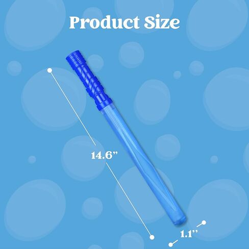 JOYIN 45 Packs Big Bubble Wand Set with Concentrated Solution Refills, 14.6" 9 Colors Giant Bubble Wands for Summer Toy Party Favors Kids Birthday Pool Indoor and Outdoor Activities in Kuwait
