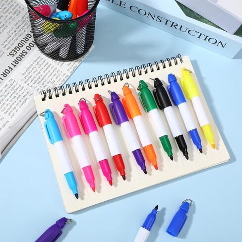 MAQUITA 120 Pcs Mini Permanent Markers for Nurses Badge Mini Markers with Golf Keychain Clips Golf Ball Point for Office Classroom Supplies in Kuwait