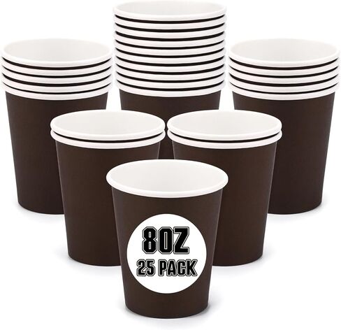 8 OZ Disposable Paper Cups, 50 Packs Coffee Drinking Cups,Hot Beverage Paper Party Cups, Disposable Cups for Water,Coffee,Juice,Party (Green) in Saudi Arabia