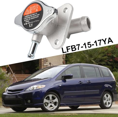 Aluminum Radiator Filler Neck with Cap for Mazda 5 2006-2010,Wear-Resistant Replacement for Cooling System in Saudi Arabia