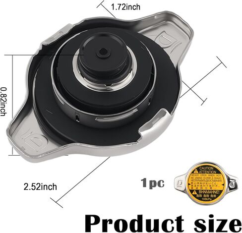 استبدال غطاء المبرد، غطاء المبرد الفولاذ المقاوم للصدأ OEM #16401-31520/16401-31650/16401-46610، أغطية المبرد متوافقة مع لكزس GS300 GS430 RX300 RX450h وتويوتا كامري هايلاندر in Kuwait