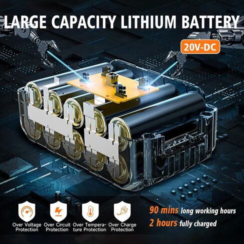 مضخة فراغ لاسلكية مع مقياس الضغط، 3.5CFM 20V بطارية ليثيوم DC مرحلة واحدة، 5Pa Ultimate Vacuum، 1/4HP محرك بدون فرش لمكيف الهواء المبرد HVAC in Kuwait