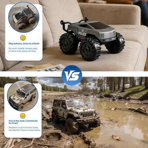 FLYING STAR 1:16 RC Truck Remote Control Car, 4WD Waterproof Amphibious Vehicle for Pool, All-Terrain Pickup Monster Truck, 2.4GHz Remote Control, Toy Truck for Boys & Kids Ages 6+ Gift Present in Kuwait