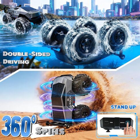 FLYING STAR 1:16 RC Truck Remote Control Car, 4WD Waterproof Amphibious Vehicle for Pool, All-Terrain Pickup Monster Truck, 2.4GHz Remote Control, Toy Truck for Boys & Kids Ages 6+ Gift Present in Kuwait