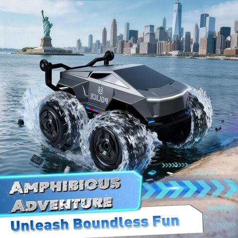 FLYING STAR 1:16 RC Truck Remote Control Car, 4WD Waterproof Amphibious Vehicle for Pool, All-Terrain Pickup Monster Truck, 2.4GHz Remote Control, Toy Truck for Boys & Kids Ages 6+ Gift Present in Kuwait