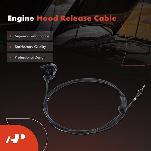 A-Premium Front Hood Latch Release Cable with Handle Compatible with Jeep Compass 2007-2017, Patriot 2007-2017 & Dodge Caliber 2007-2012, 85 inch, Replace# 5074169AE in Kuwait