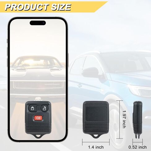 Vurkcy Key Fob Replacement for Ford F150 F-Series E-Series Escape Expedition Explorer Lincoln Navigator Mercury Mariner Car Keyless Entry Remote Control, CWTWB1U331 CWTWB1U345, 3 Btn in Kuwait