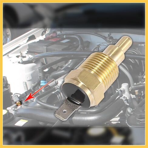 Universal Engine Cooling Fan Temperature Thermo Sensor Switch 3/8" NPT 190 Degree on 175 Degree Off Auto Replacement Parts in Kuwait