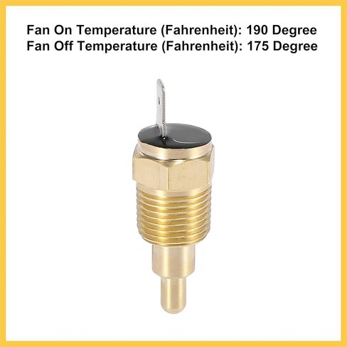Universal Engine Cooling Fan Temperature Thermo Sensor Switch 3/8" NPT 190 Degree on 175 Degree Off Auto Replacement Parts in Kuwait
