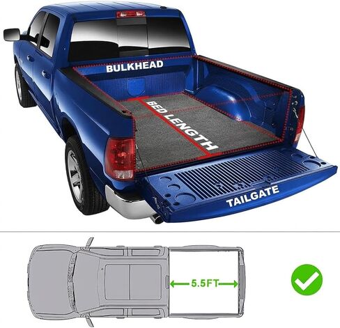 غطاء تونيو رباعي الطي من OSIAS لسيارة Ford F-150 بطول 5.5 قدم طراز 2015-2026 - غطاء سرير شاحنة من الألومنيوم مقاوم للماء مع ضوء LED، أسود لامع شديد التحمل in Kuwait