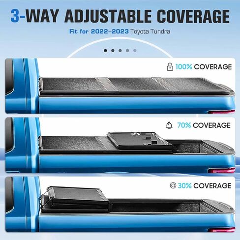 ILONPA 5 Ft(60'') Hard Tri-Fold Truck Bed Tonneau Cover for Toyota Tacoma 2016-2025 Fiberglass and Waterproof Bed，fit Fleetside/Styleside only in Kuwait